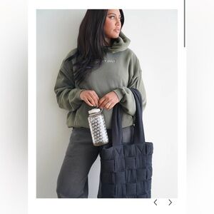 Sweet July x Ayesha Curry Black Woven Linen Carry-All Tote